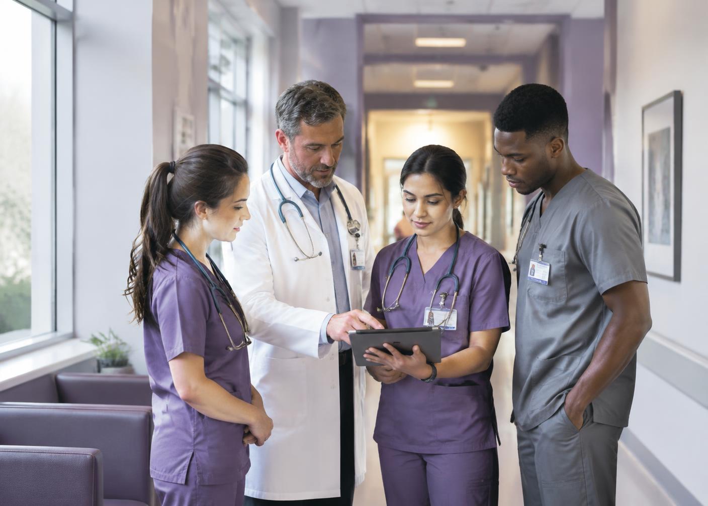 Clinical team reviewing a patient chart